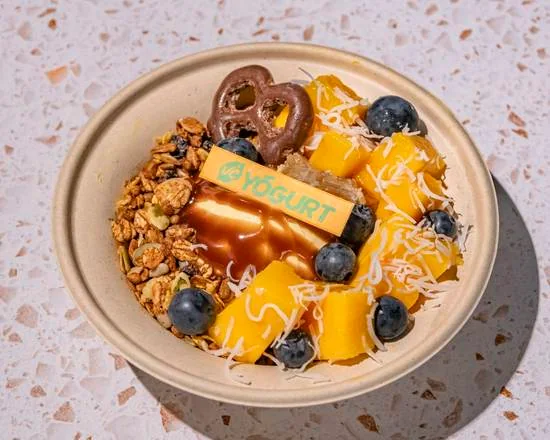 Mango Cold-Brew Bowl as photographed in the VC Yogurt Uber Eats listing